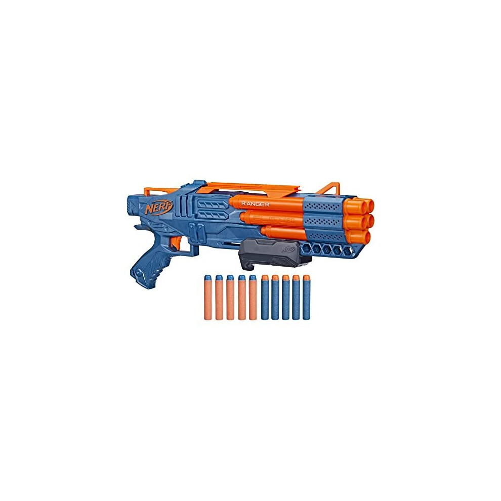 Nerf Elite 2.0 Ranger PD-5 Blaster, 5- Barrel Blasting, 10 Nerf Elite Darts, Easy To Use, Dart Storage, Pump Action