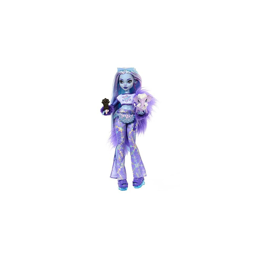 Monster High Doll, Abbey Bominable Yeti Fashion Doll With Pet Mammoth And Themed Accessories, Hnf64