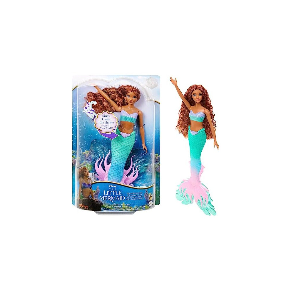 Disney The Little Mermaid Sing & Dream Ariel Fashion Doll With Signature Tail, Toys Inspired By The Movie, Hmx22