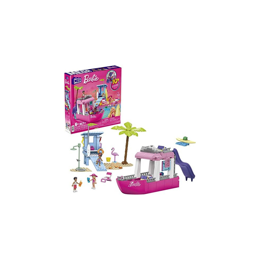 NEW MEGA Barbie Malibu Dream Boat, building toy 6+ 317 Pieces - Image 5