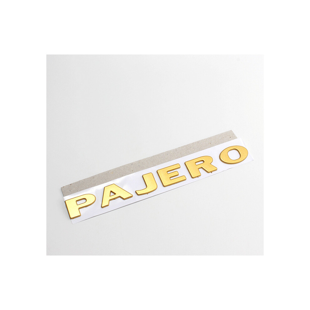 For Mitsubishi Pajero Badge Chrome Rear Tailgate Boot Trunk Gold 5601103458399
