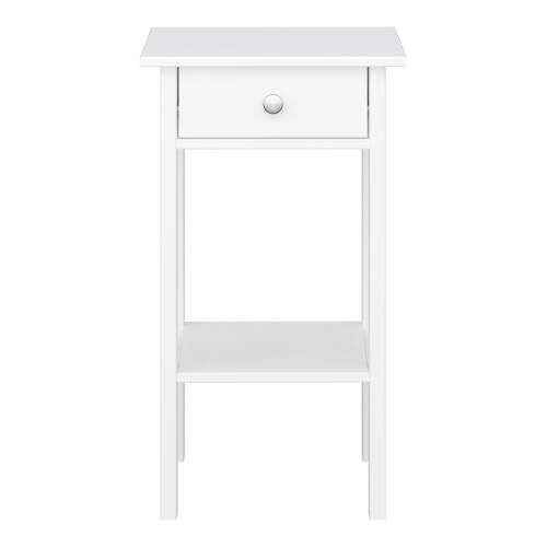 Tromso 1 Drawer Nightstand Pure White 2