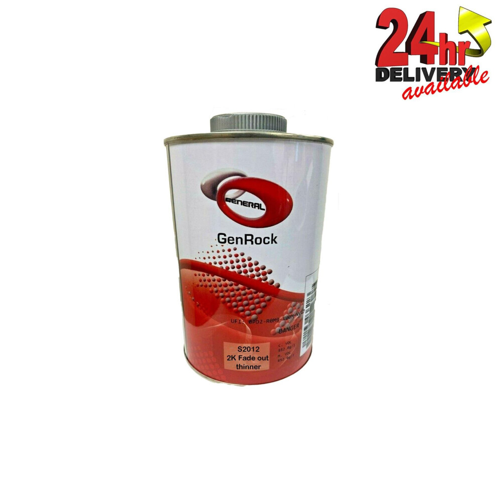 General 2K Fade out thinner S2012 for spot repair/blending 1 Litre tin