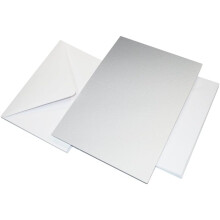 Craft UK W109 White A6 Hammered Card And Envelope Pack Of 50