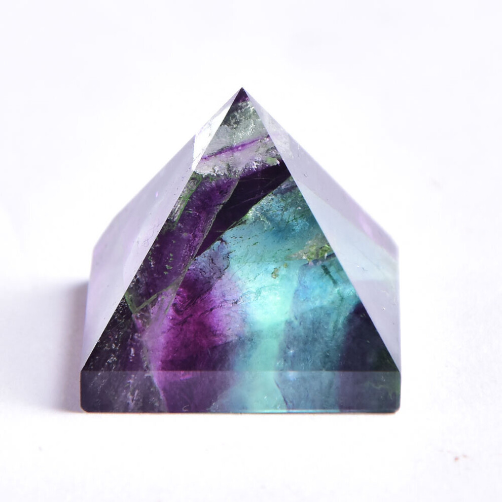 Natural Crystal Pyramid Fluorite Quartz Healing Stones Chakra Reiki Crystal Points Energy Home Decor Handmade Crafts Gems