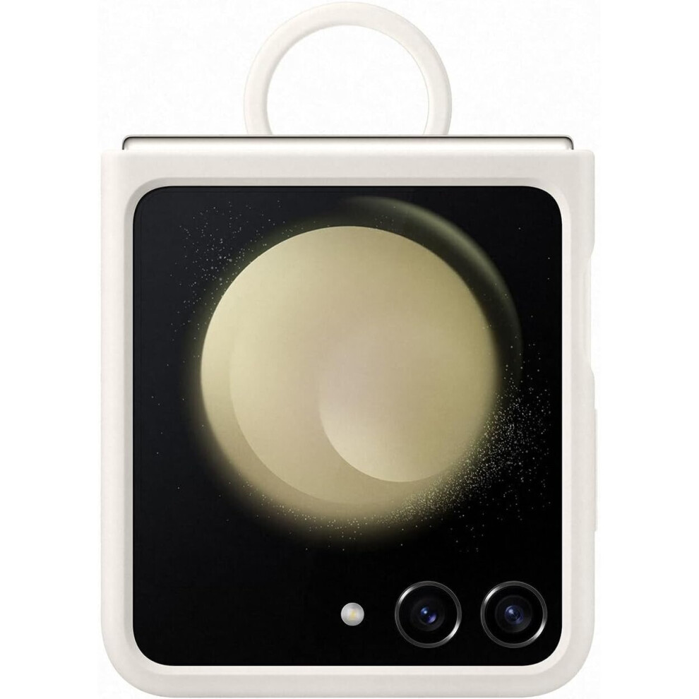 Samsung Galaxy Z Flip 5 Silicone Case with Ring Cream - EF-PF731TUEGWW