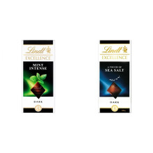 2 Lindt Mint Intense + 2 Lindt Dark Sea Salt