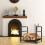 Costway Decorative Firewood Storage Rack w/Screw Thread Handle Log Holder Rack 7