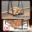 Costway Decorative Firewood Log Rack w/ Stable Triangular Structure Heavy Duty 6