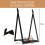 Costway Decorative Firewood Log Rack w/ Stable Triangular Structure Heavy Duty 2