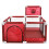 (Red) Playpen Portable Safety Activity with Basketball 1