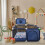 (Blue) Playpen Portable Safety Activity with Basketball 1