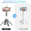 41" Selfie Stick Tripod Quadrapod with 2 Rechargeable Fill Light 6