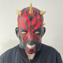 (Darth Maul) Halloween Carnival Cosplay Latex Mask Fancy Dress Costume Demon Terror Head Mask