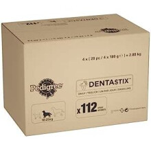 Pedigree DentaStix 112 Sticks Functional Snacks, Daily Dental Chews for Medium Dogs (10 - 25 kg), Megapack