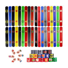 18pcs Superhero Slap Bracelets Kids Slap Band