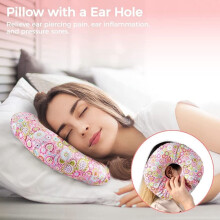 for Side Sleepers Ear Piercing Pillow for Ear Pain Relief Pillow with Ear Hole
