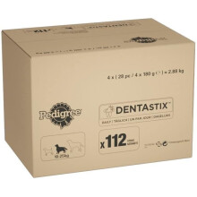 Pedigree DentaStix 112 Sticks Functional Snacks, Daily Dental Chews for Medium Dogs (10 - 25 kg), Megapack