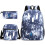 (Lightning Blue 1) 3pcs Sets Messi Backpack New Students Capacity School Bags 1