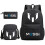 (Black 1) 3pcs Sets Messi Backpack New Students Capacity School Bags 1