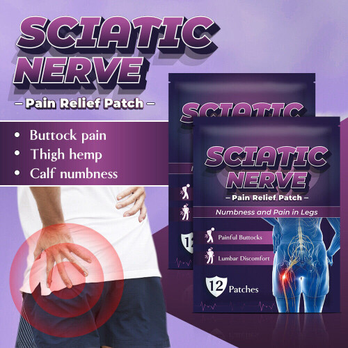 12Pcs Sciatica Nerve Pain Relief Patch Heating Patch Body Balm Meridians Plaste. 2
