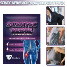 12Pcs Sciatica Nerve Pain Relief Patch Heating Patch Body Balm Meridians Plaste.