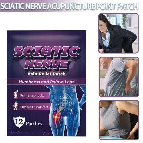 12Pcs Sciatica Nerve Pain Relief Patch Heating Patch Body Balm Meridians Plaste.