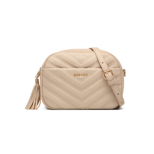 Miss Lulu (Khaki) MISS LULU Lightweight Quilted Leather Cross Body Bag