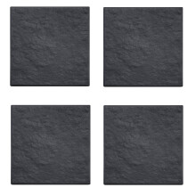 Square Stomp Stone Grey Slate Stepping Stone Recycled Rubber 30cm x4