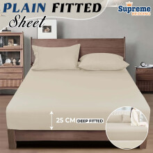 (Cream Single Fitted Bed Sheet) Cream Fitted Sheets Hotel Quality Bed Sheets UK