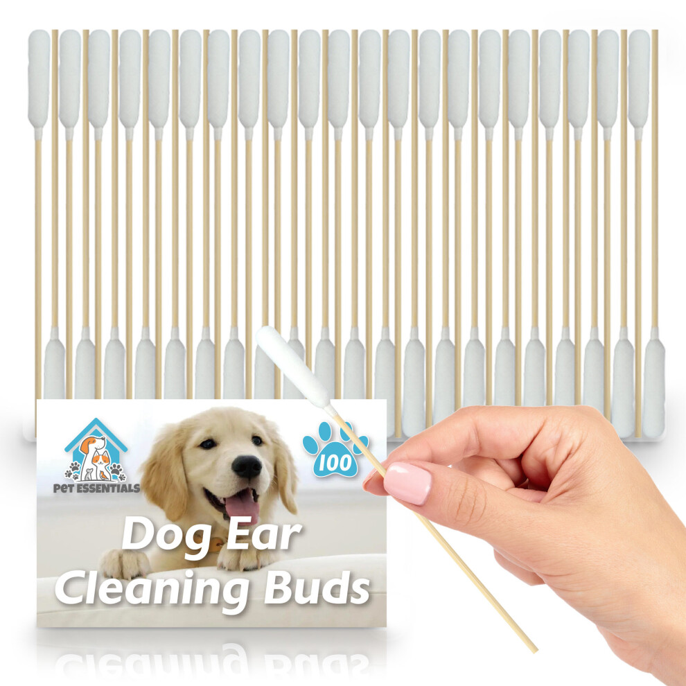 (200 pcs (2 x 100pk)) 100-200 Dog Ear Cotton Buds 15cm