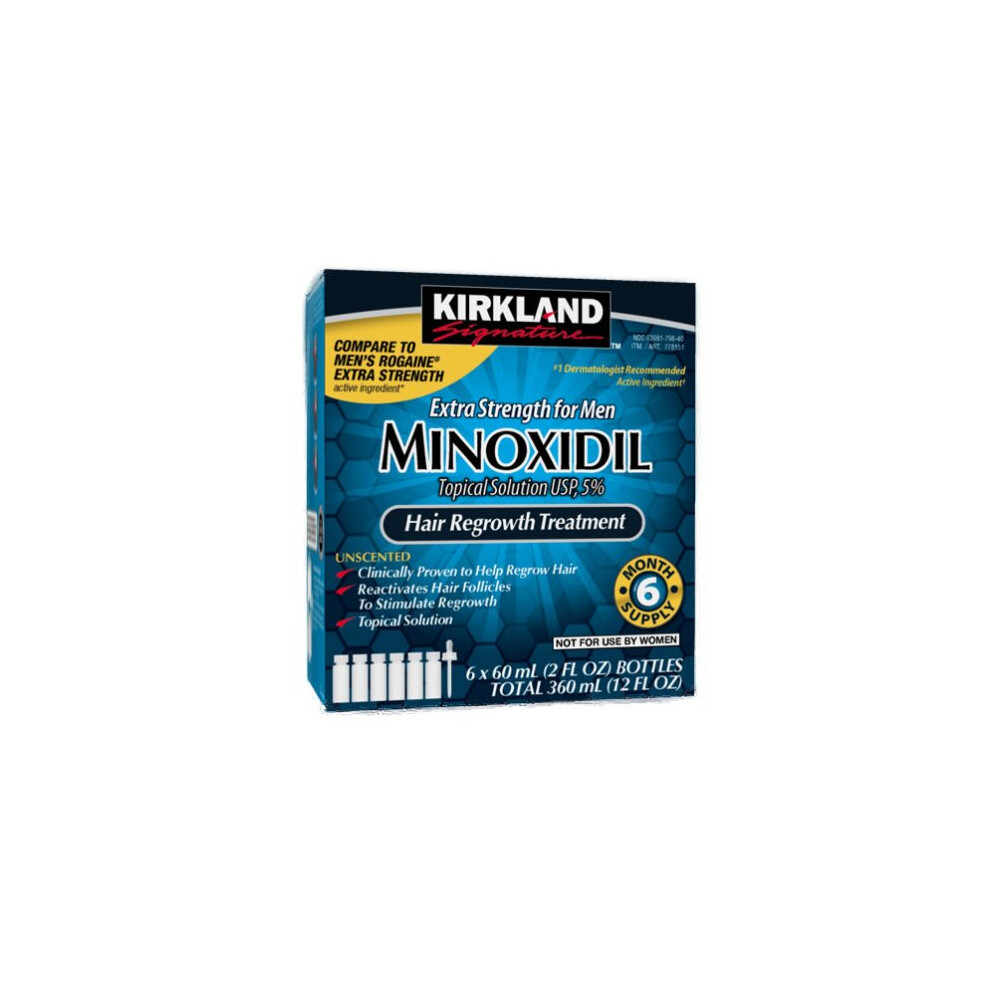 Kirkland Minoxidil Extra Strength for Men Hair Treatment 6 Months Supply