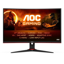 AOC Gaming C27G2E/BK - LED monitor - gaming - curved - 27" - 1920 x 1080 Full HD (1080p) @ 165 Hz - VA - 350 cd/m - 300