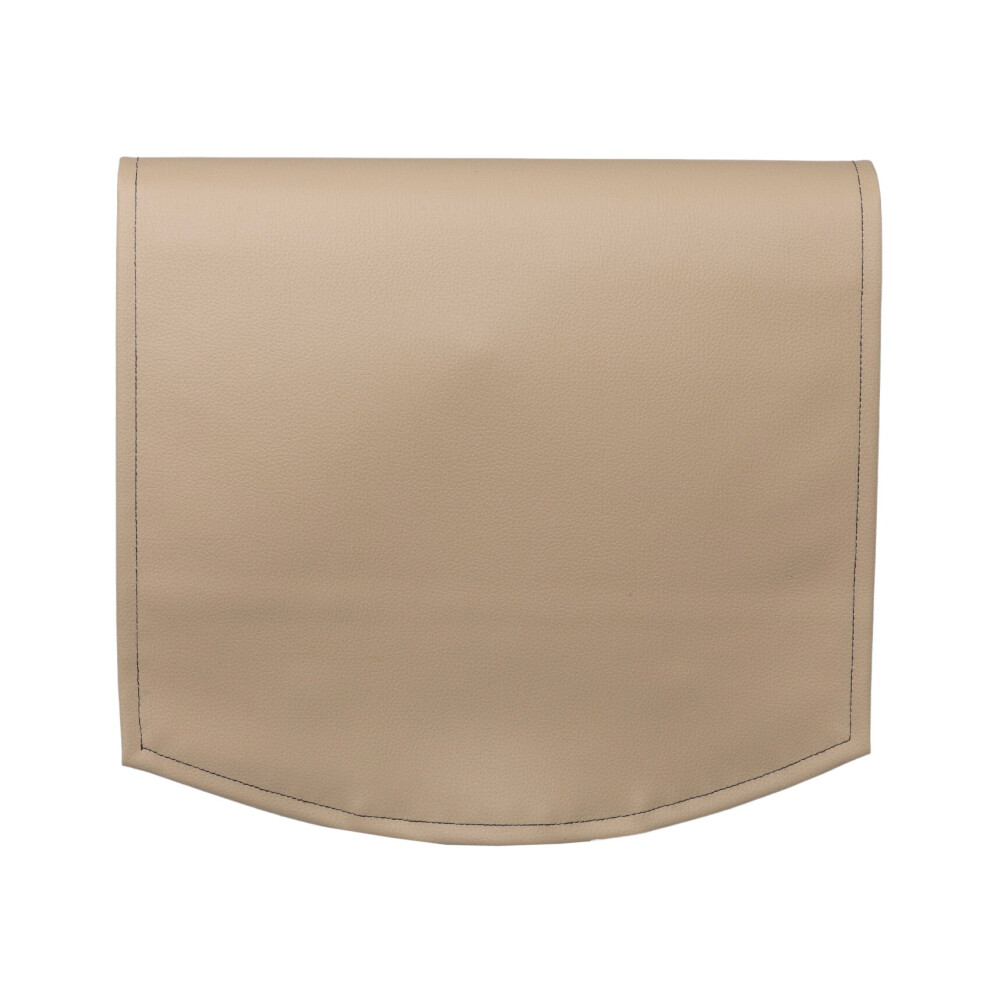 (Beige, Single Standard Chair Back) Faux Leather Leatherette Furniture Antimacassar Napery