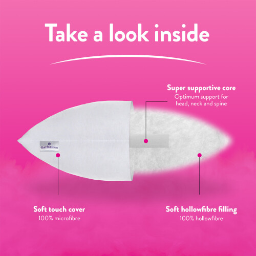 Slumberdown (4 Pack) Slumberdown Cosy Nights Super Support Pillow UK Made 2