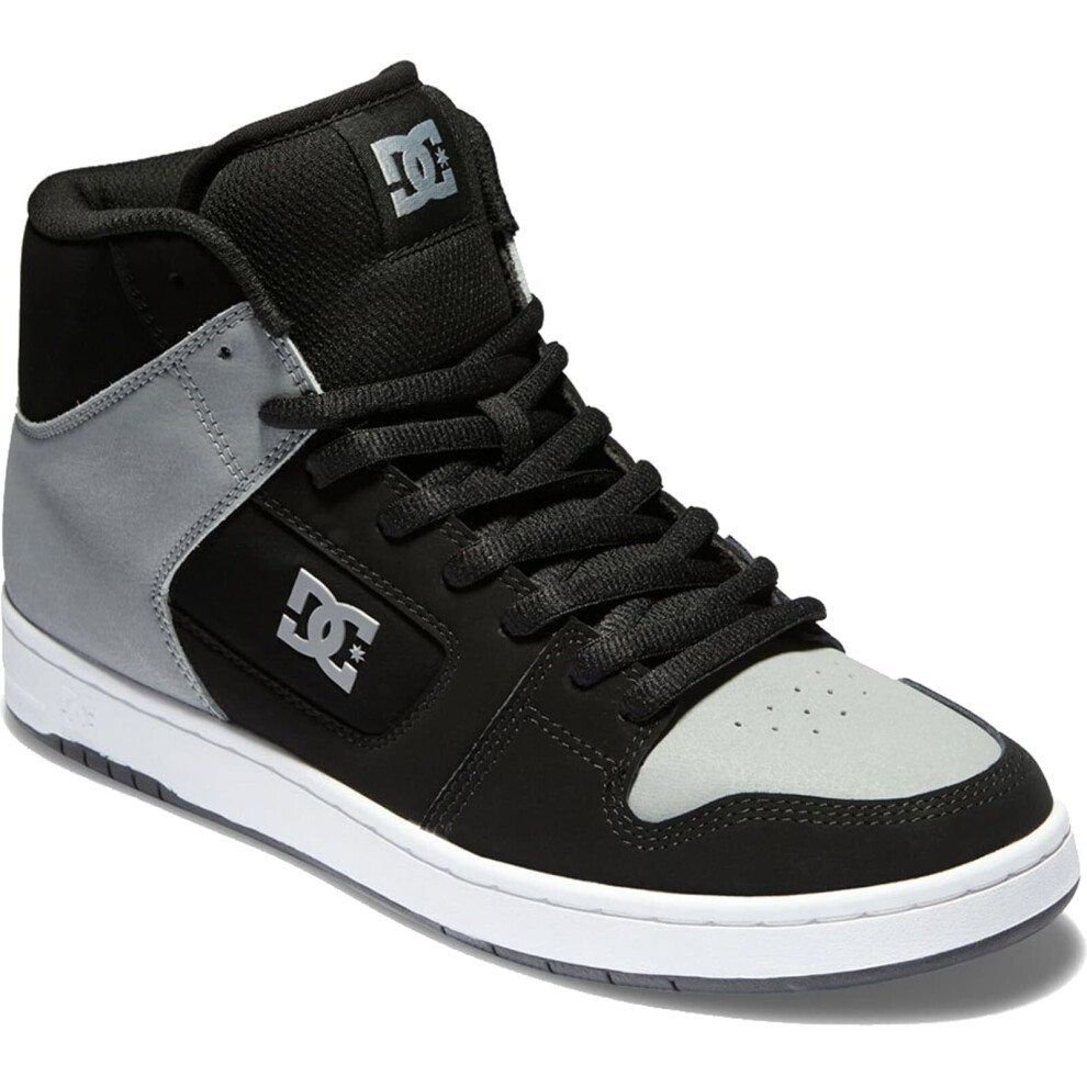 (Black Grey, UK 9.5 / US 10.5) DC Manteca 4 Hi Mens Mid Top Ankle Boot Skate Shoes