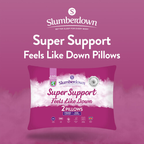 Slumberdown (2 Pack) Slumberdown Feels like Down Super Support Pillow UK Made 1
