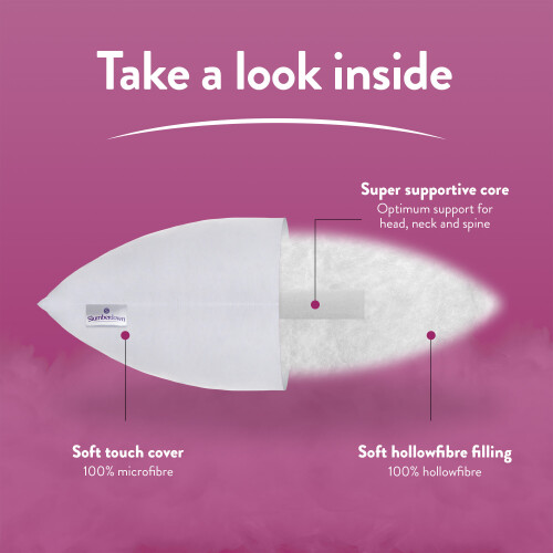 Slumberdown (4 Pack) Slumberdown Feels like Down Super Support Pillow UK Made 2