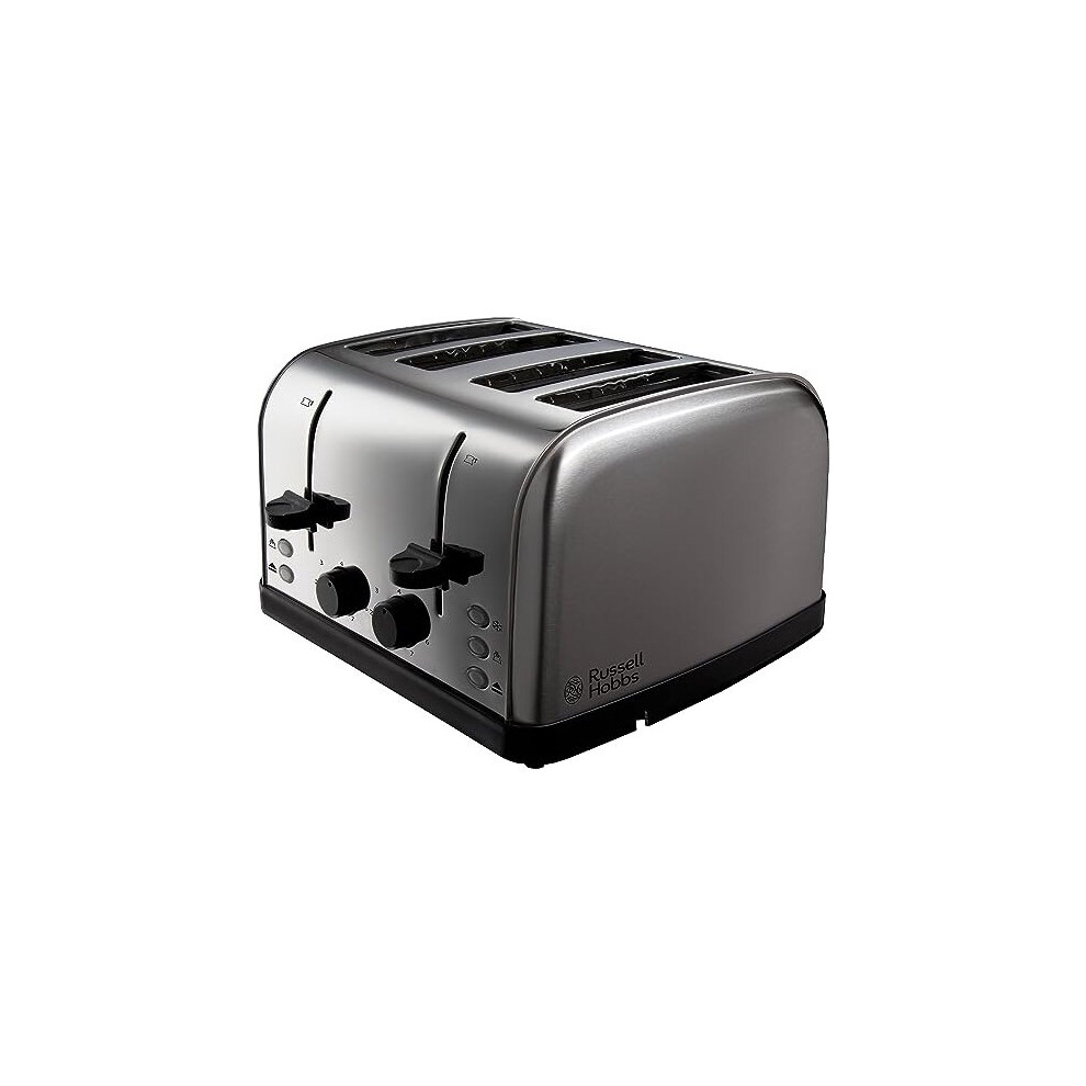 russell-hobbs-18790-futura-4-slice-toaster--1500-w--stainless-steel-silver--four-slice---textures-plastic-kettle-21271--1-7-l--3000-w---black