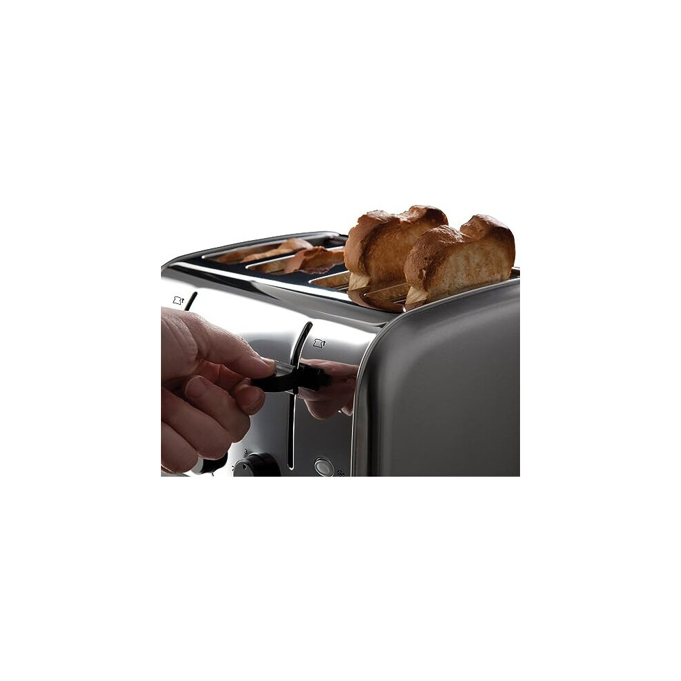 futura-4-slice-toaster-18790---stainless-steel-silver---hobbs-20460-buckingham-quiet-boil-kettle--3000-w--1-7-litre--brushed-stainless-steel-silver