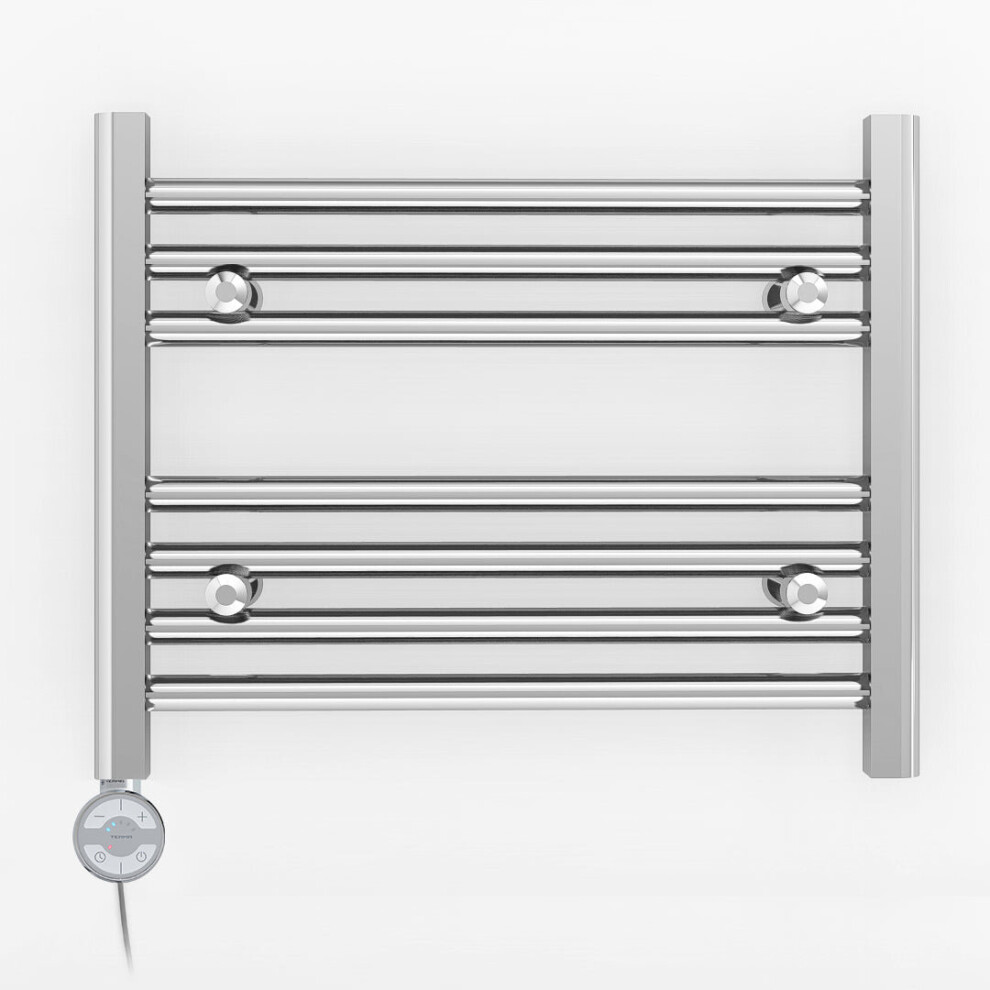 (500 X 400Mm (Btu: 436), With Moa Thermostatic Element) 500Mm Wide Chrome Electric Towel Rail With Thermostatic Element 5056616502419