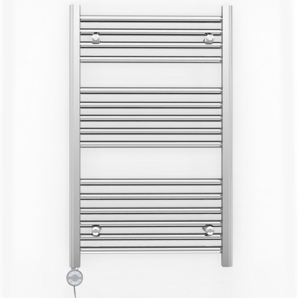 (550 X 800Mm (Btu: 954), With Moa Thermostatic Element) 550Mm Wide Chrome Electric Towel Rail With Thermostatic Element 5056616502747
