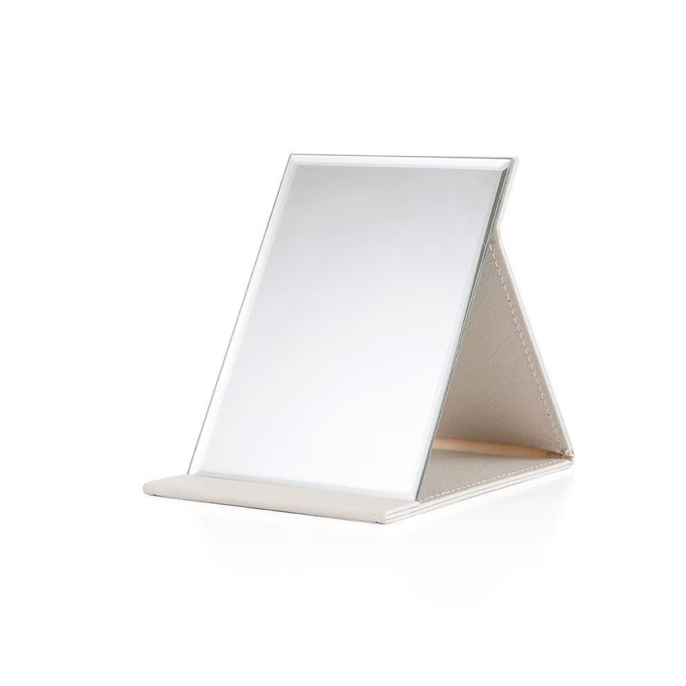 Rayches White Portable Folding Mirror, Travel Mirror Folding With Pu Leather