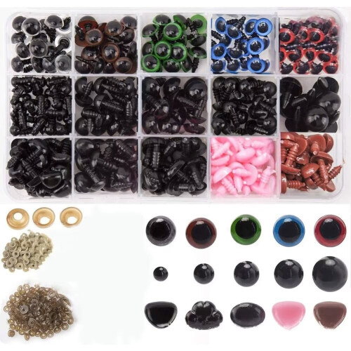 560Pcs Safety Eyes for Crochet Toys with Washers