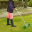 Gazonbeluchter Grasroller met 3 niveau telescopische handgreep 7