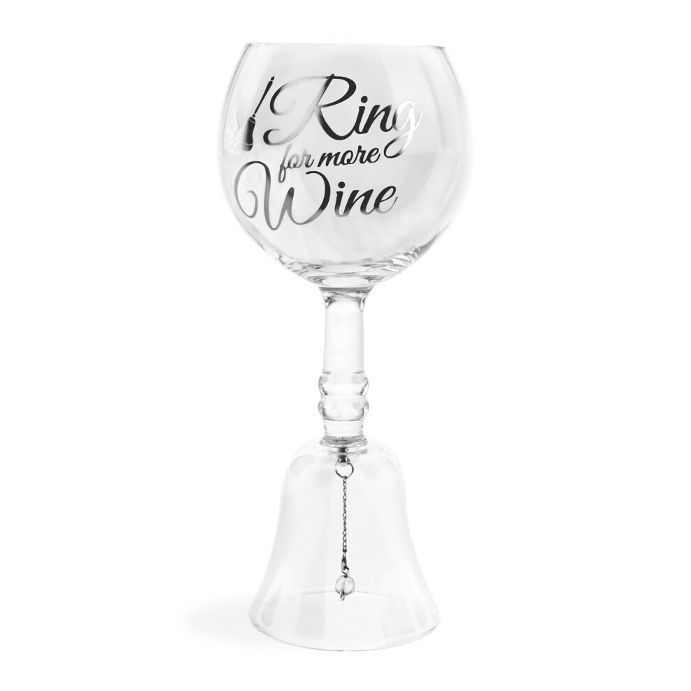 LIVIVO Novelty Wine Glass Featuring a Ring Bell - A Perfect Gift 