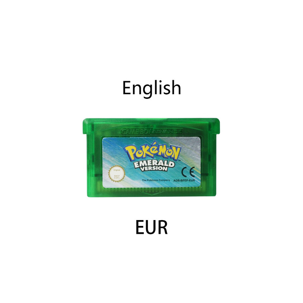 (EUR Emerald) Pokemon GBA Series 32-bit Video Game Cartridge Console Card Pokemon Emerald