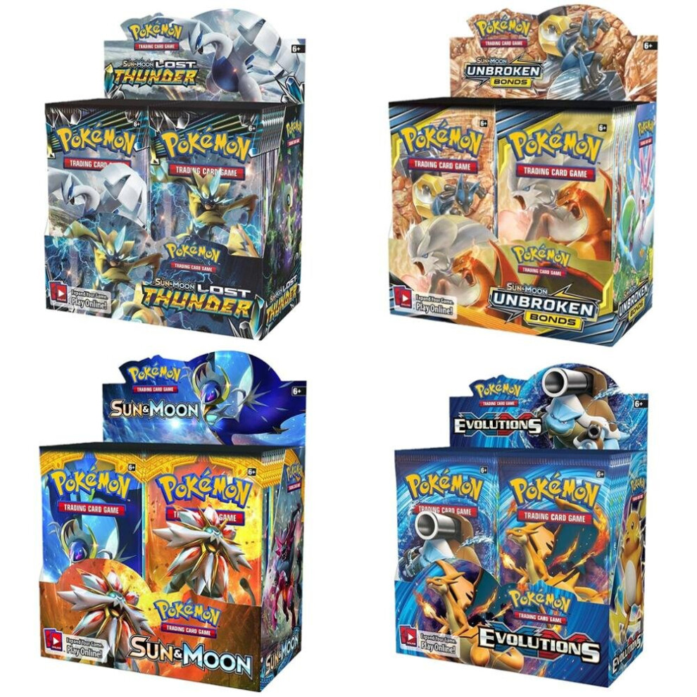 (324 Burning Shadows) 324pcs Pokemon cards Sword & Shield Booster Box Collectible Trading