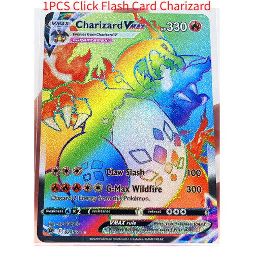 (A1) Pokemon Vmax Charizard Paper Card DIY Toys Hobbies Hobby ...