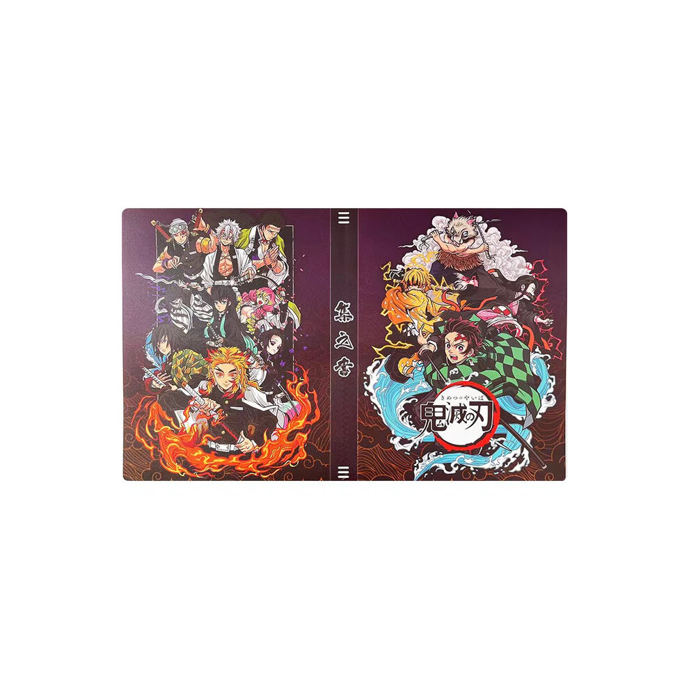 (B) New 240Pcs Demon Slayer Card Collection Album Book Favorites 4 Pockets